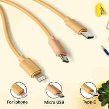 Retractable 3-in-1 Charger Cable for Phones & Android (1 Pc, Multi-USB)