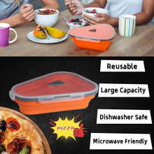 Reusable Expandable Pizza Storage Container with 5 Microwavable Trays – Adjustable for Home & Outdoor Use
